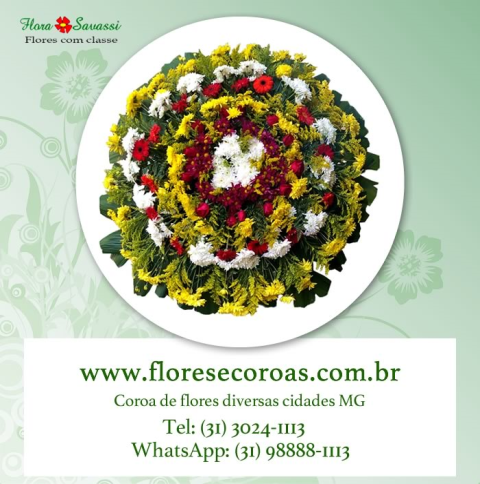 Coroa de flores Mateus Leme floricultura entrega coroas Mateus Leme MG